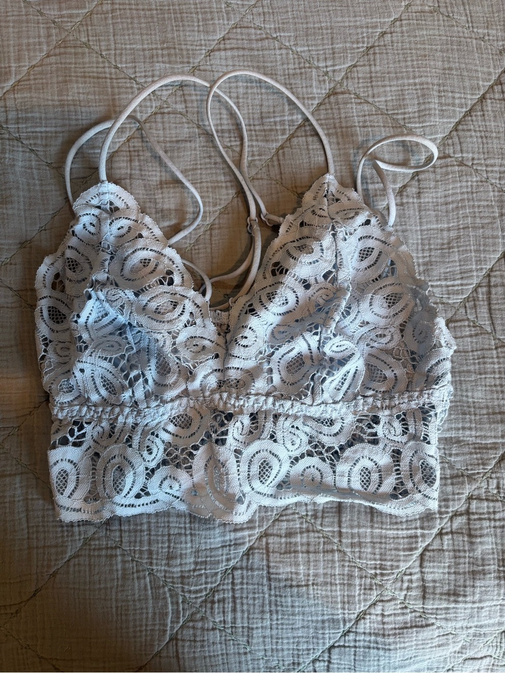 PINK Victoria's Secret White Lace Bralette